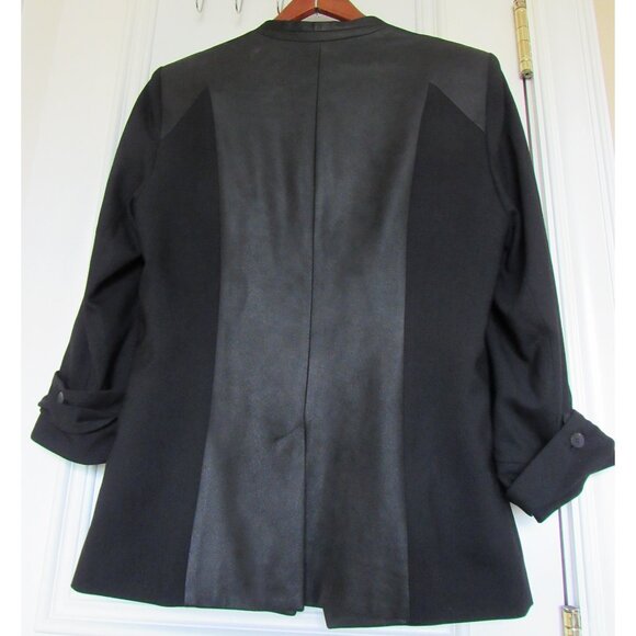Helmut Lang Blazer Wool Two Buttons Black Women’s Size 8,made in US - Picture 6 of 7